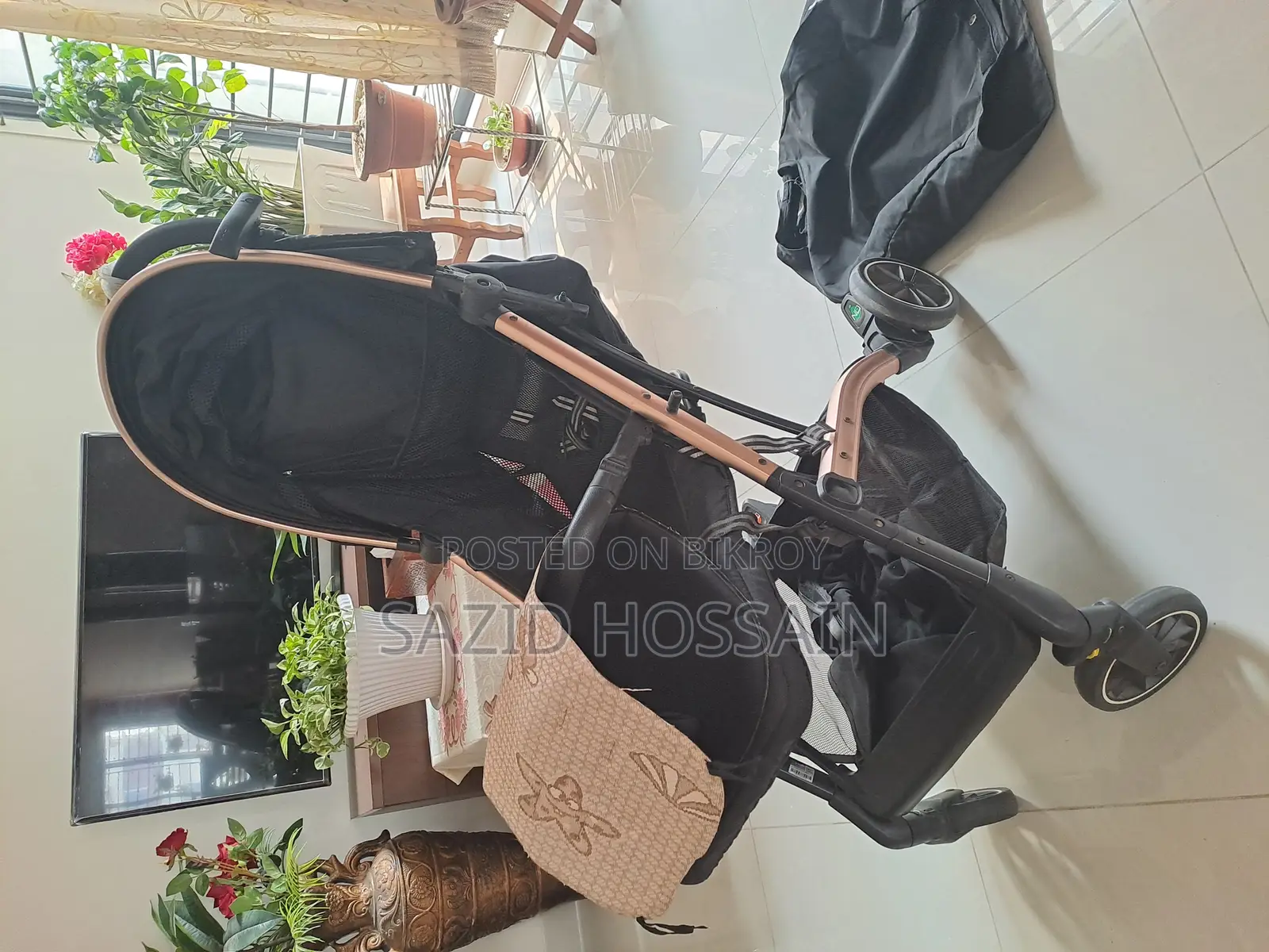 Bao Hao New Toby Qz1 Portable Stroller Luggage Prams - Black