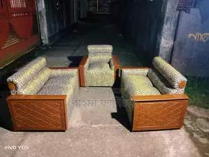 Exclusive Wood Colour Design Sofa Set With Tea Table