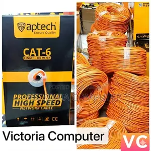 Aptech Cat-6 305 মিটার অরেঞ্জ নেটওয়ার্ক ক্যাবল