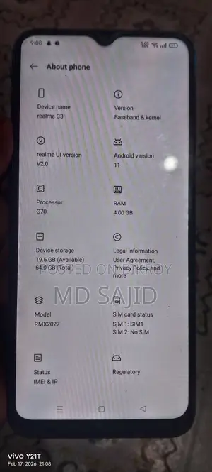 Realme C3 . (Used)