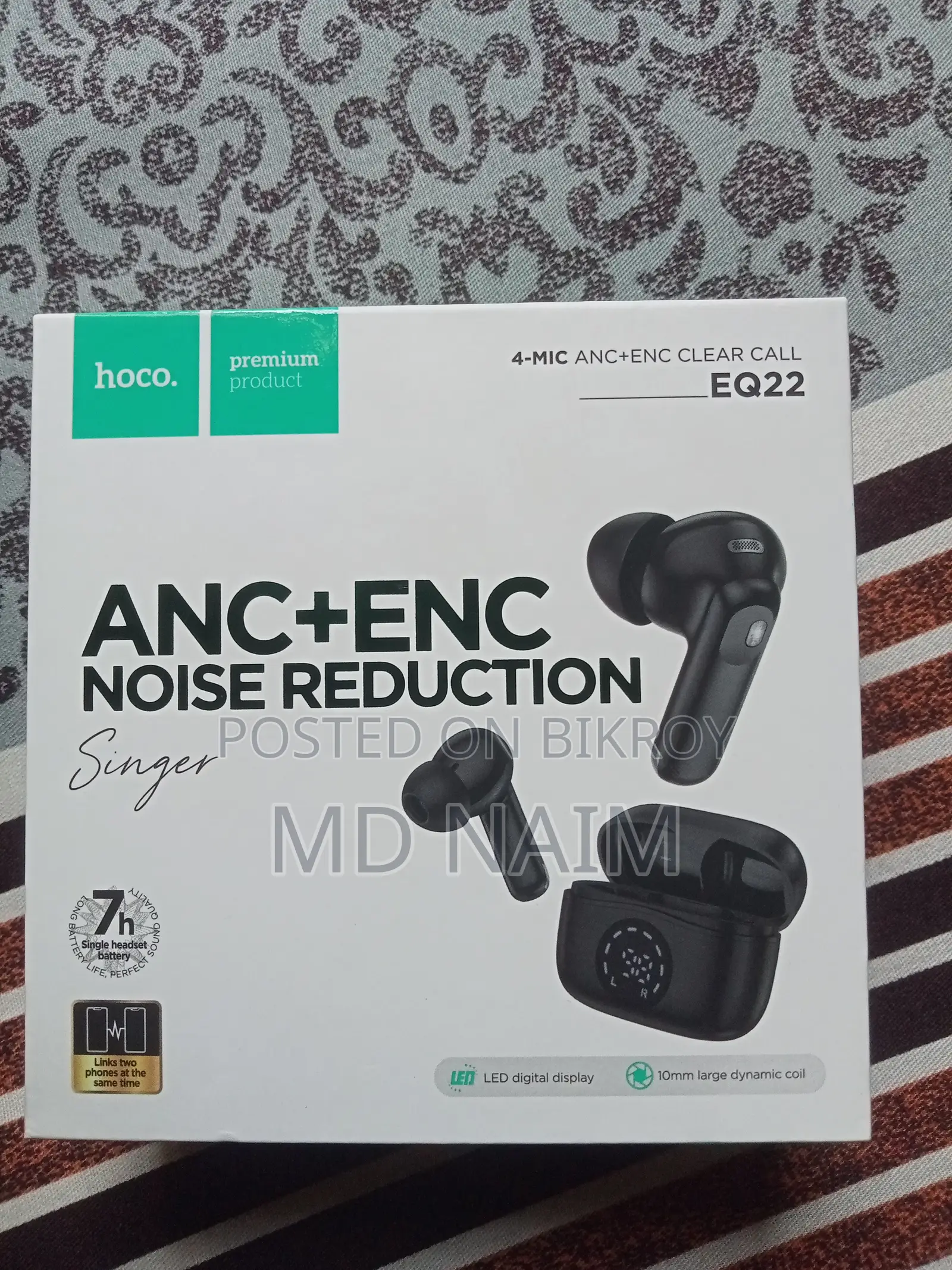 Hoco Eq22 Tws Anc+enc Bluetooth Earbuds