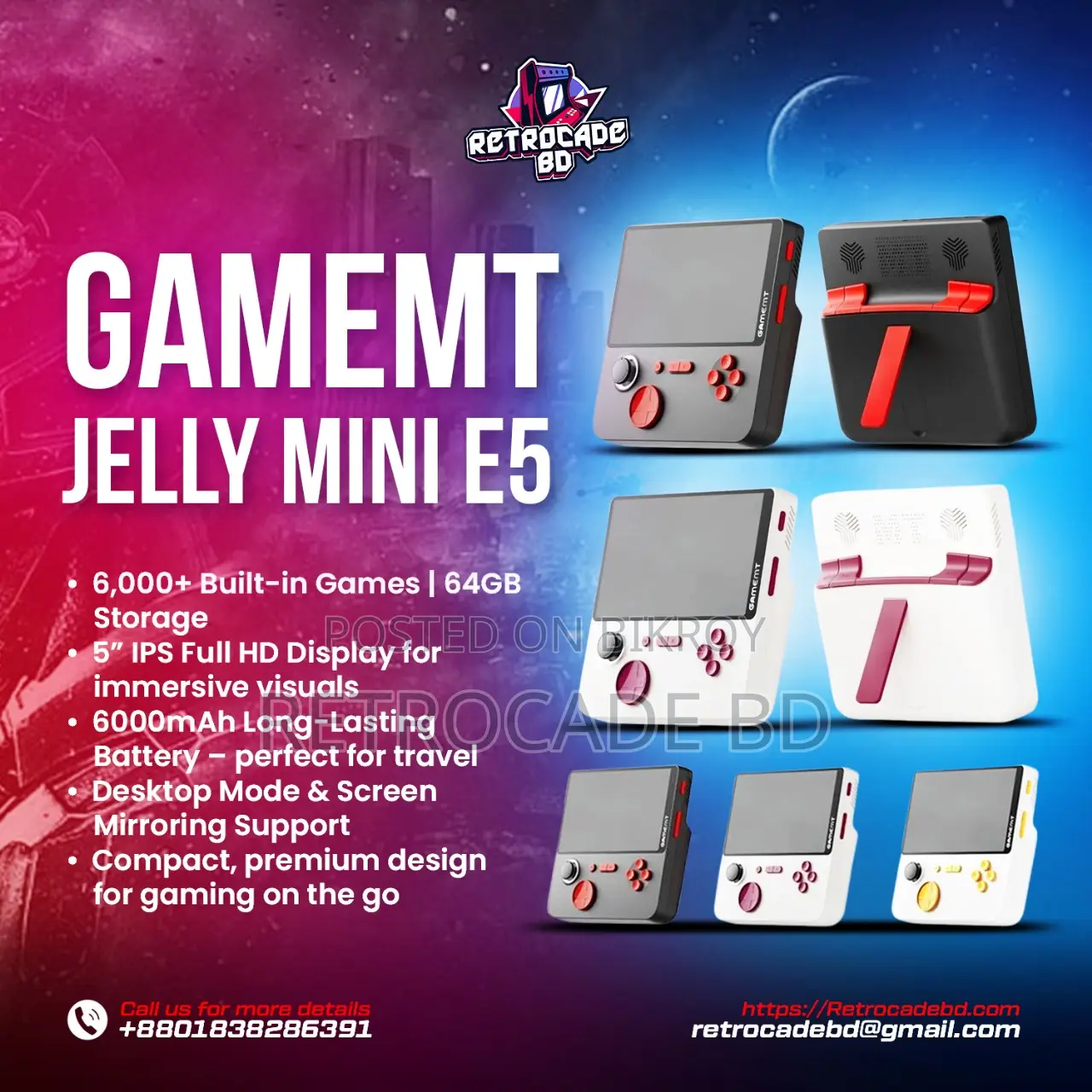 Handheld retro consoles few different models