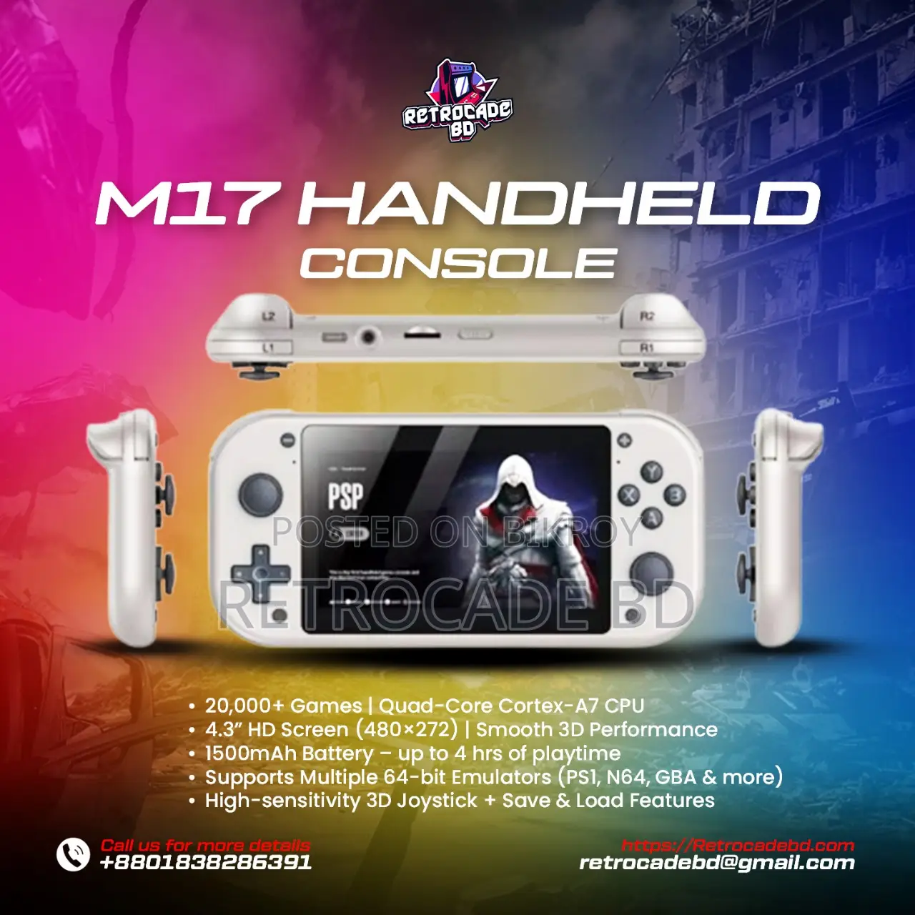 Handheld retro consoles few different models