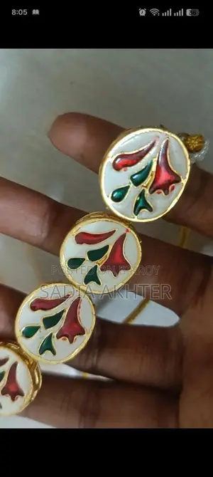 কুন্দনের গলার সেট মিনাকারি করা