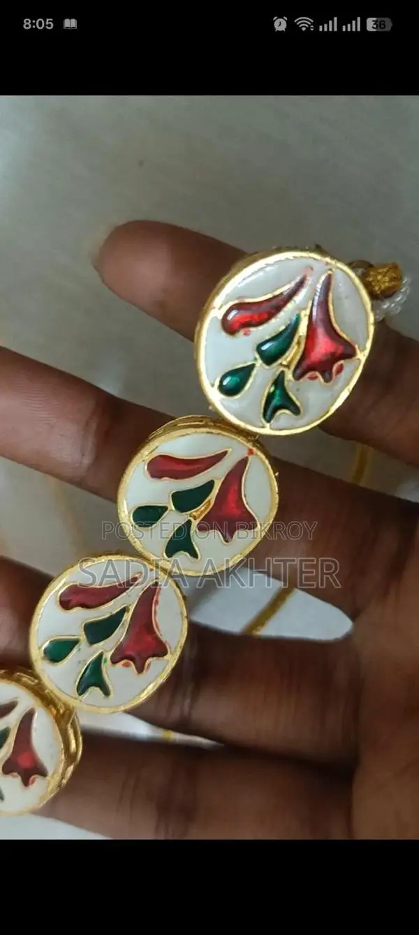 কুন্দনের গলার সেট মিনাকারি করা