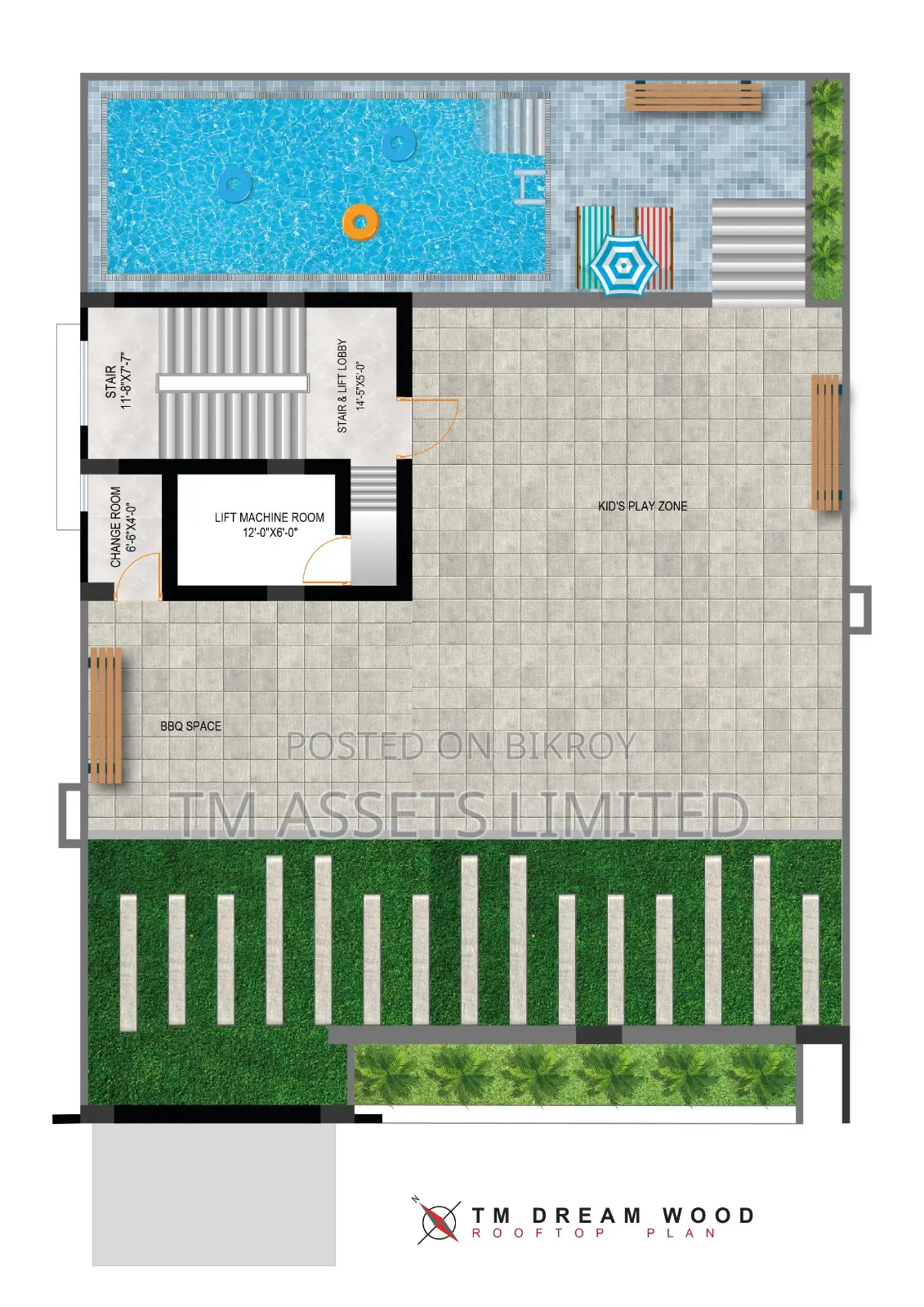 South-Facing 2850 Sq.Ft Flat Near the Lake for Sale in Jalshiri
