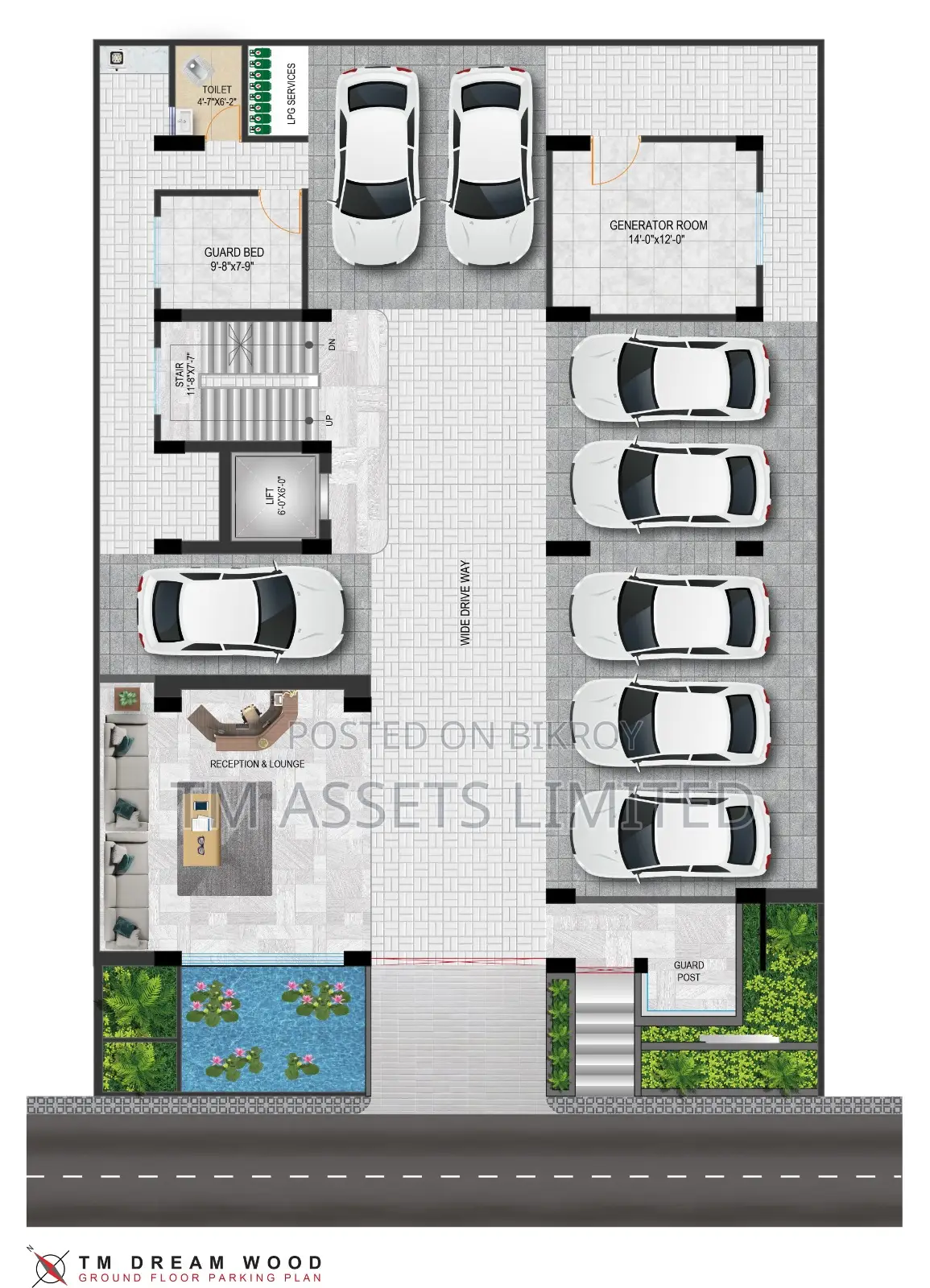 South-Facing 2850 Sq.Ft Flat Near the Lake for Sale in Jalshiri