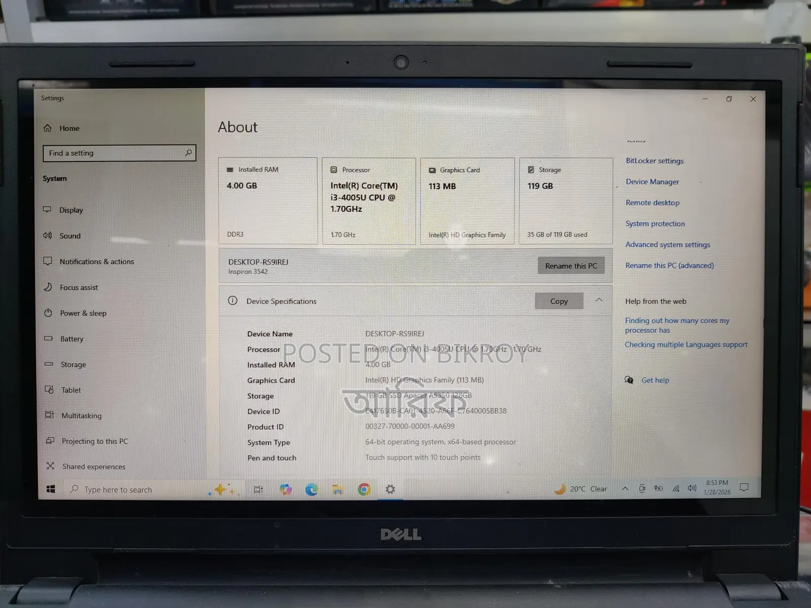 DELL Inspiron 15 Laptop