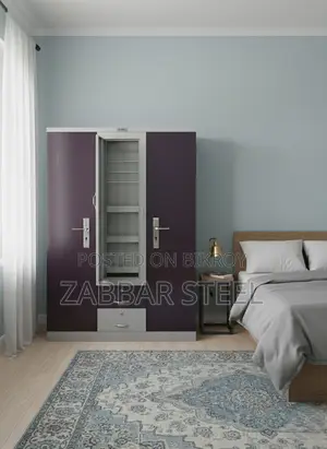 Zabbar Steel 3 Door Almirah - Modern and Sturdy 3-Door Almirah!