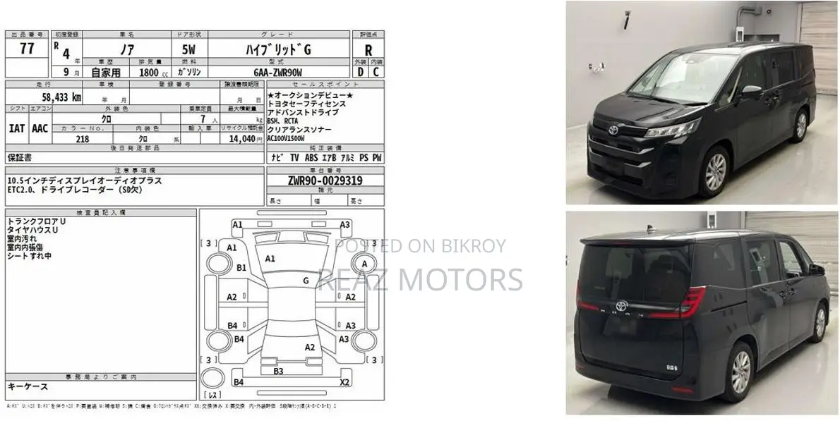 Toyota Noah SG PKG BLACK / 2022