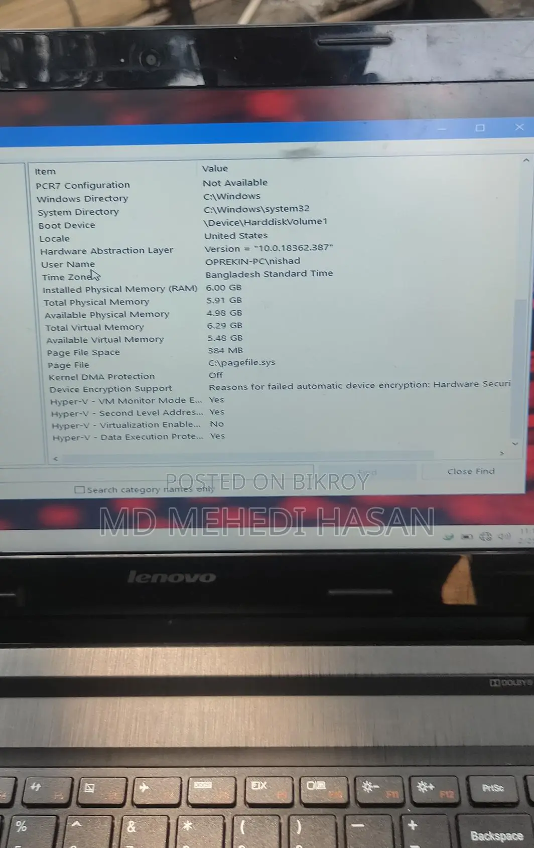 Lenevo g40-70 i5 4gen 6gb RAM Laptop for Sell
