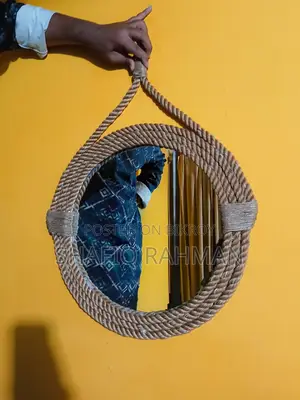 Aesthetic Round Rope Mirror | Handmade Wall Decor️