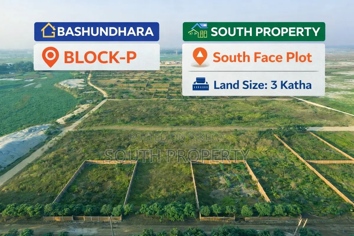 Block-P || 3 Katha South Facing Plot Bashundhara