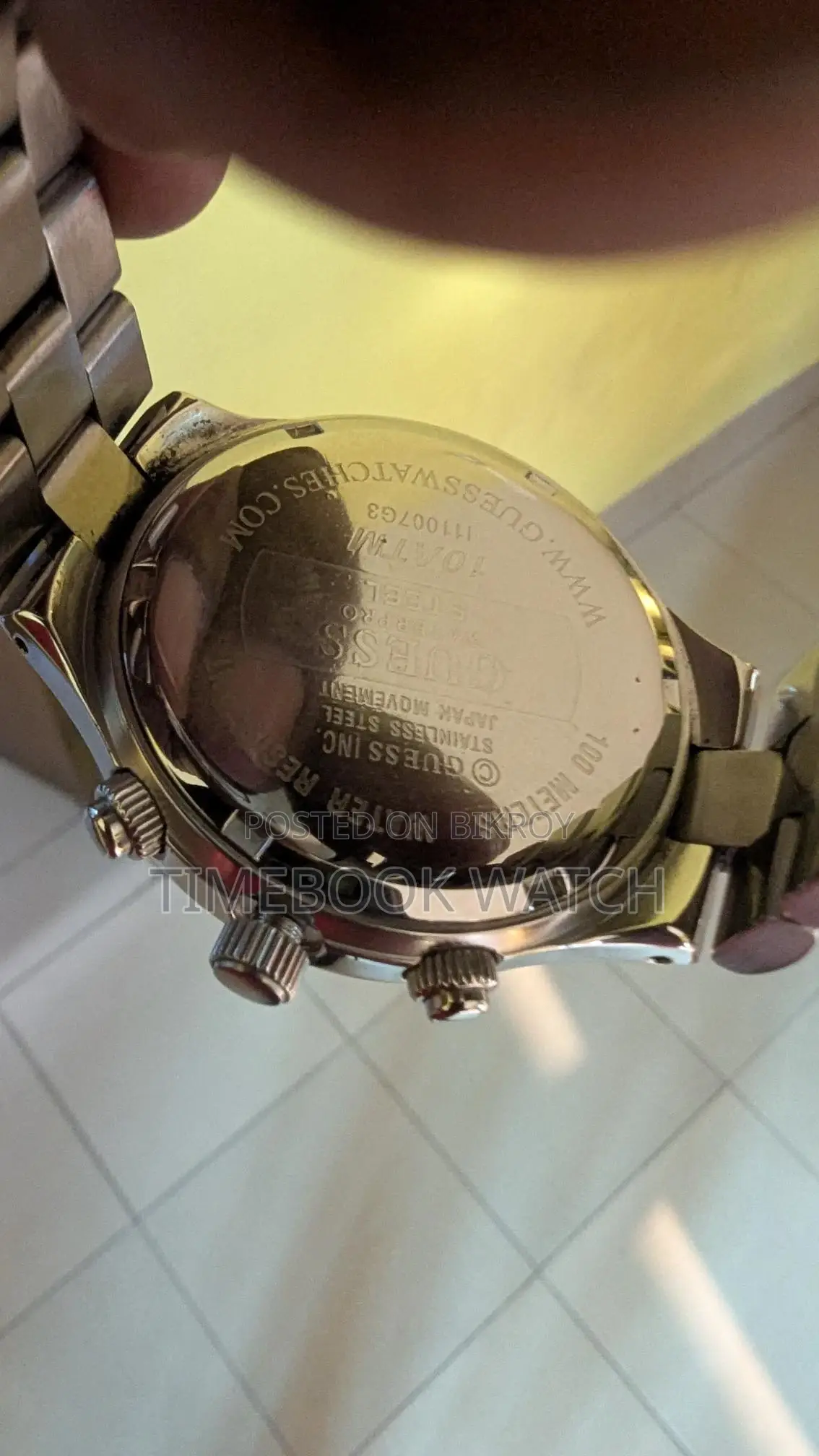 GUESS Chrono Steel Watch Beautiful Design Dial 100% Genuine