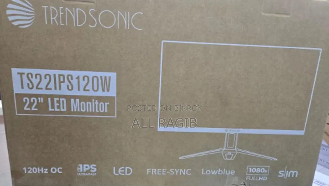 TrendSonic TS22IPS100W 22 Inch 100Hz FHD IPS Monitor White