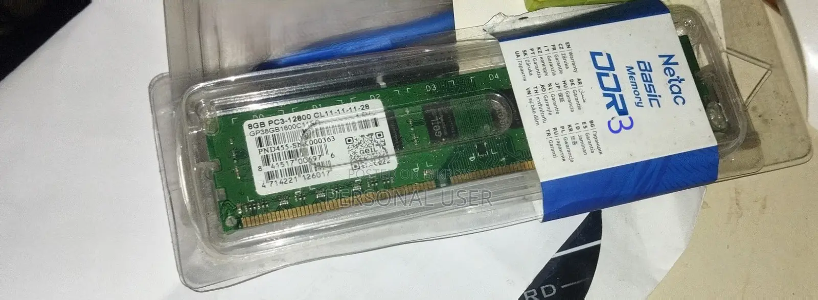 Ram For Desktop Singal 8GB