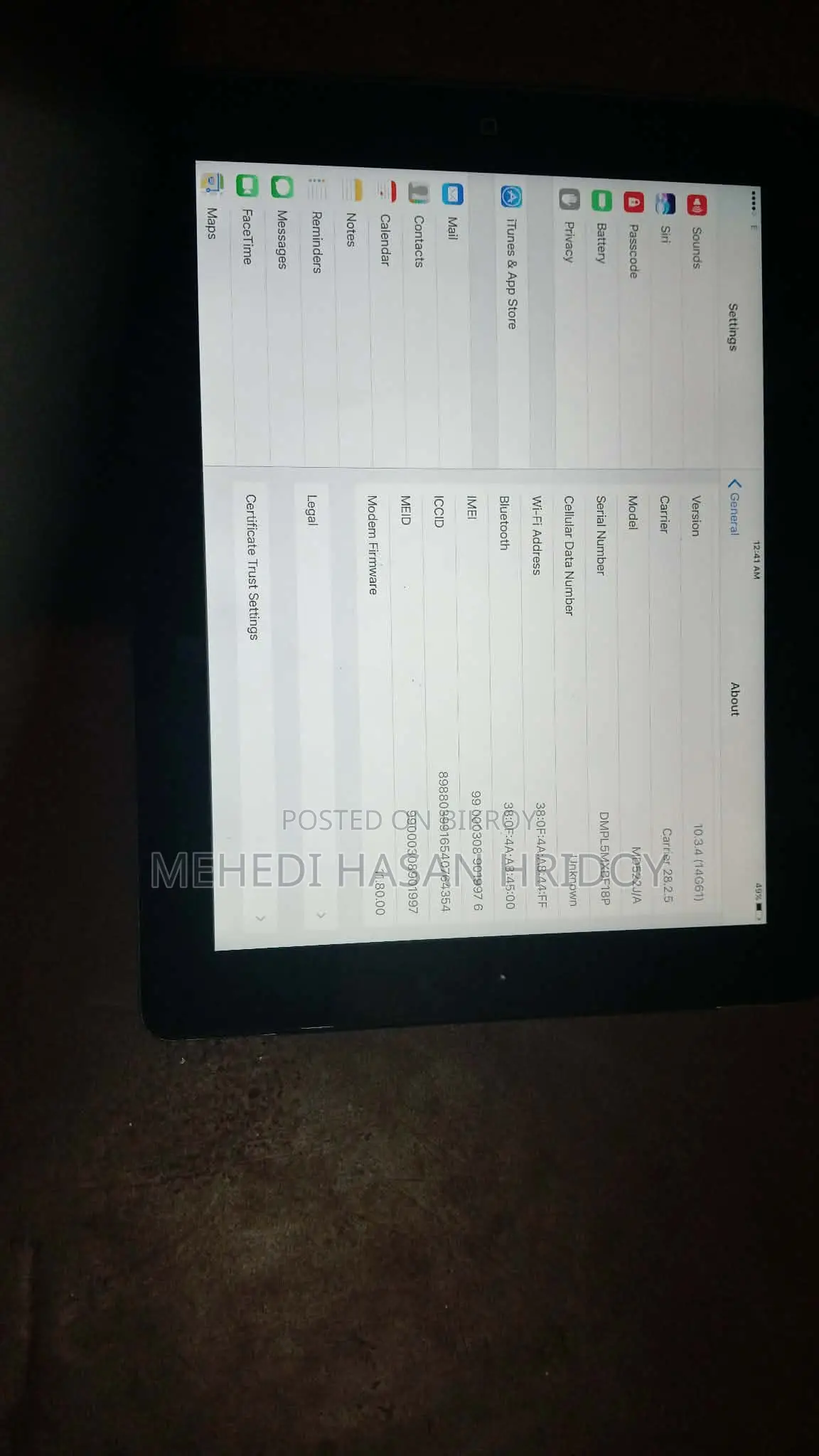 iPad for sale.