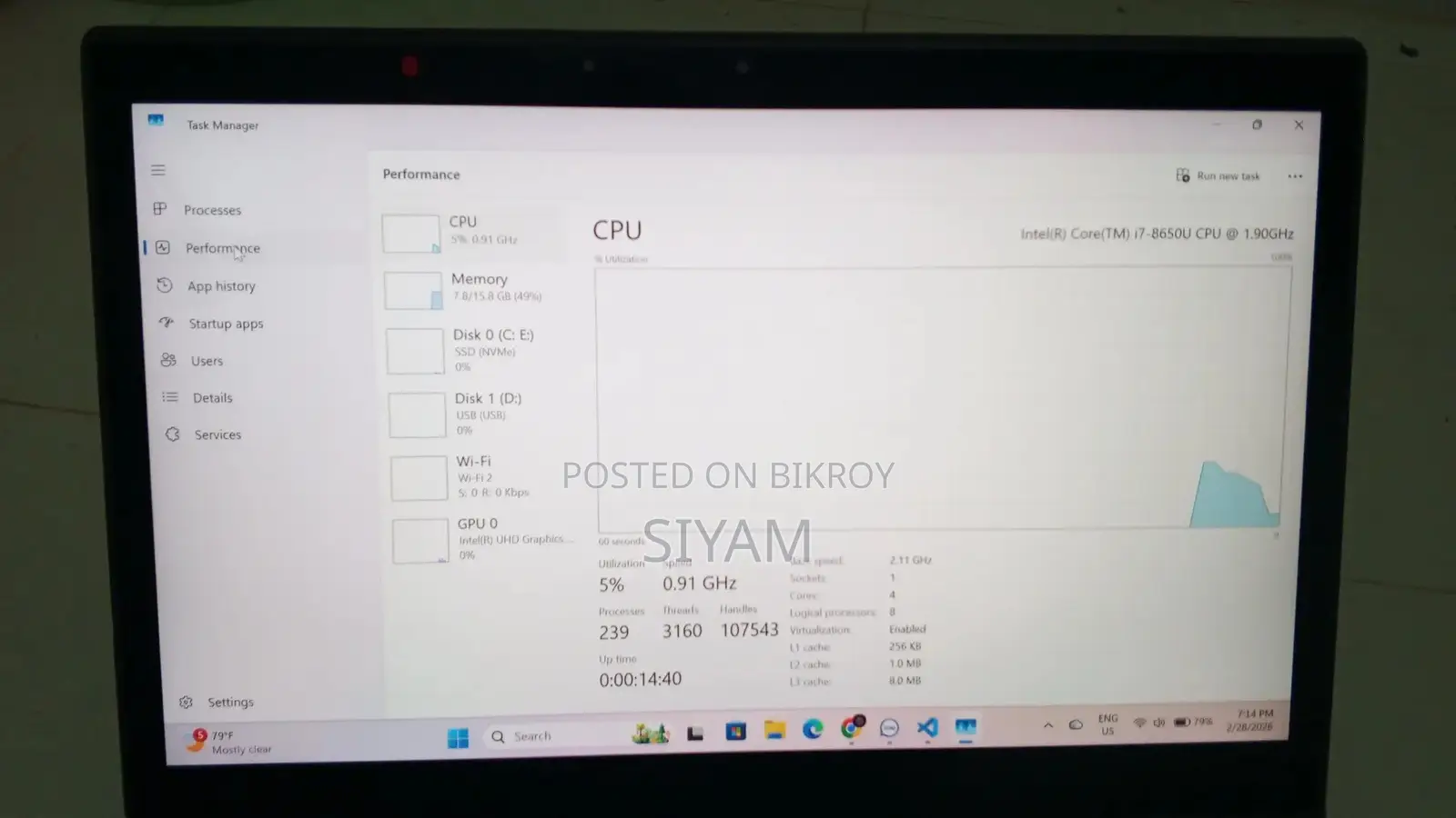 “Lenovo X1 Yoga 8th Gen I7 – 16gb Ram 256gb Ssd