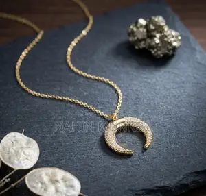 Elegant Crescent Moon Pendant Necklace Free Home Delivery