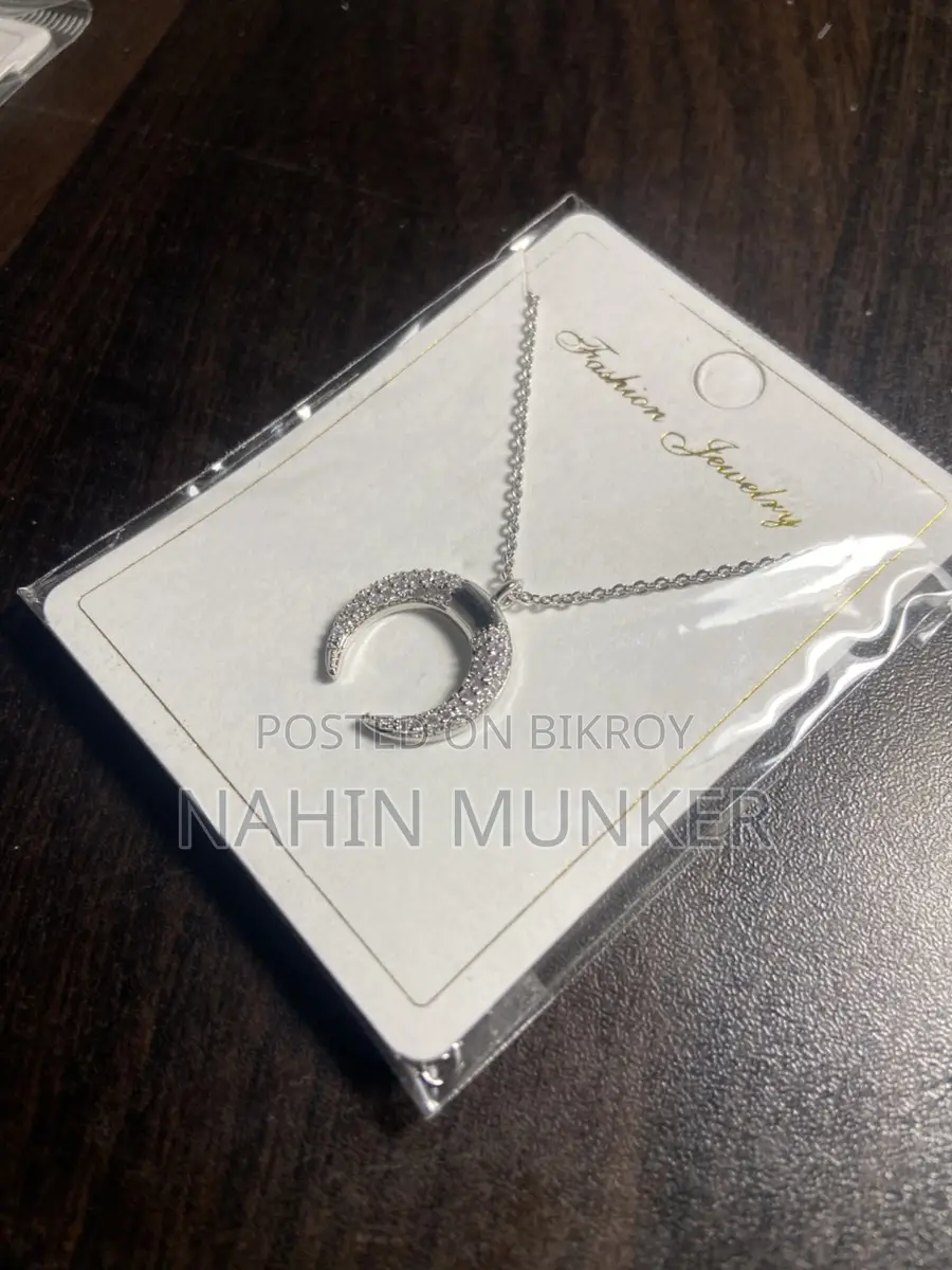 Elegant Crescent Moon Pendant Necklace Free Home Delivery