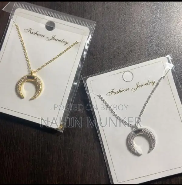 Elegant Crescent Moon Pendant Necklace Free Home Delivery