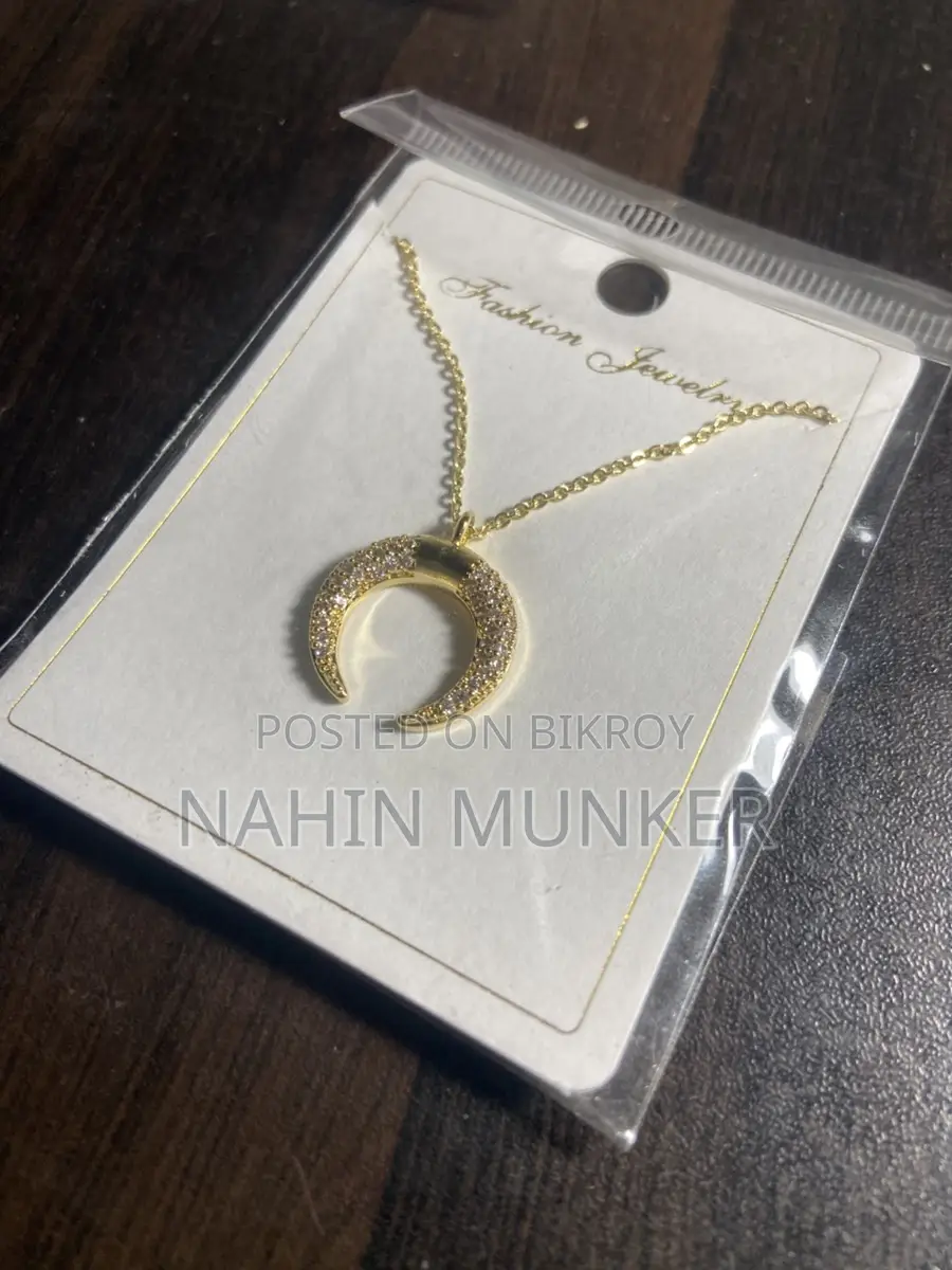 Elegant Crescent Moon Pendant Necklace Free Home Delivery