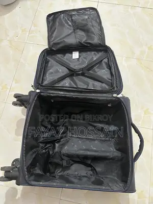 ওয়াটারপ্রুফ 450D Jacquard RPET উইথ PUX2 লাগেজ - নীল, ২৪ ইঞ্চি