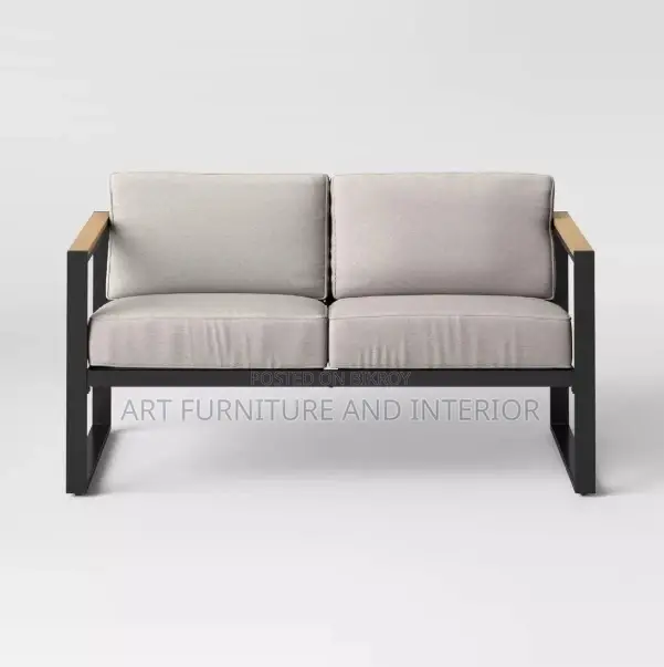 Two Seater Iron Sofa - 04 (Long Durable Modern Office)
