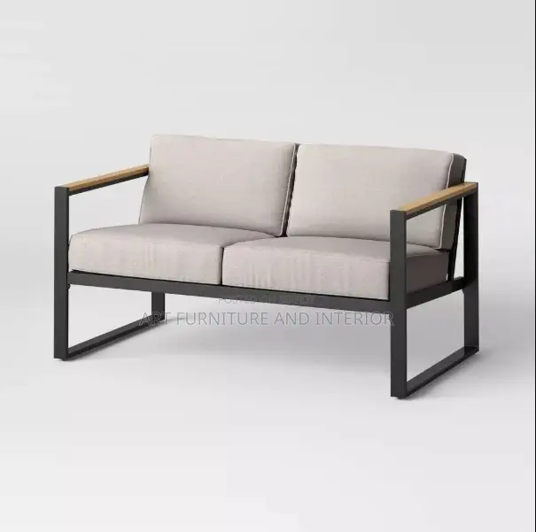 Two Seater Iron Sofa - 04 (Long Durable Modern Office)