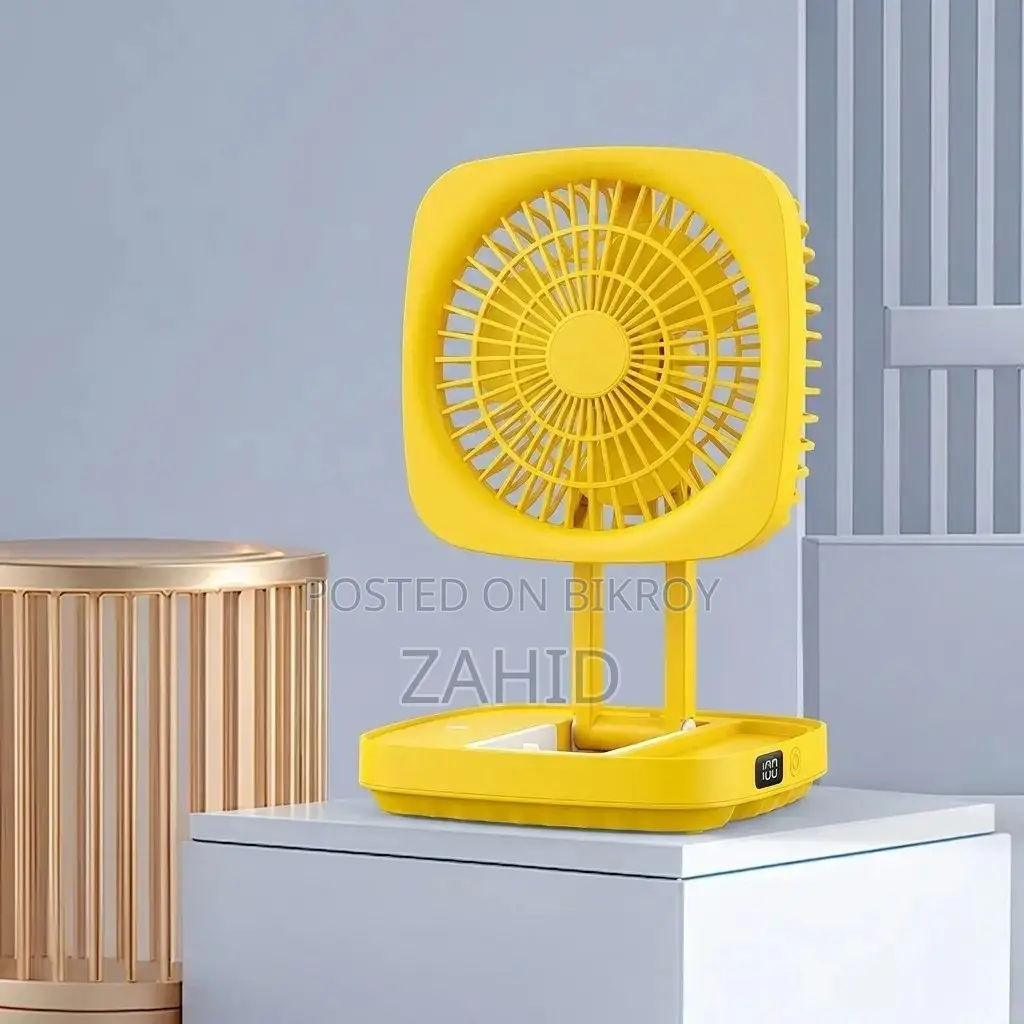 Rechargeable Folding Desk Fan With Led Light Jk - F666 Modeal