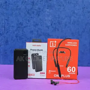 Ven-Dens 10000mah Power Bank. Oneplus Wireless Neckband