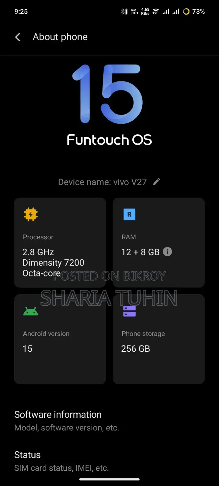 Vivo V27 256 GB Black