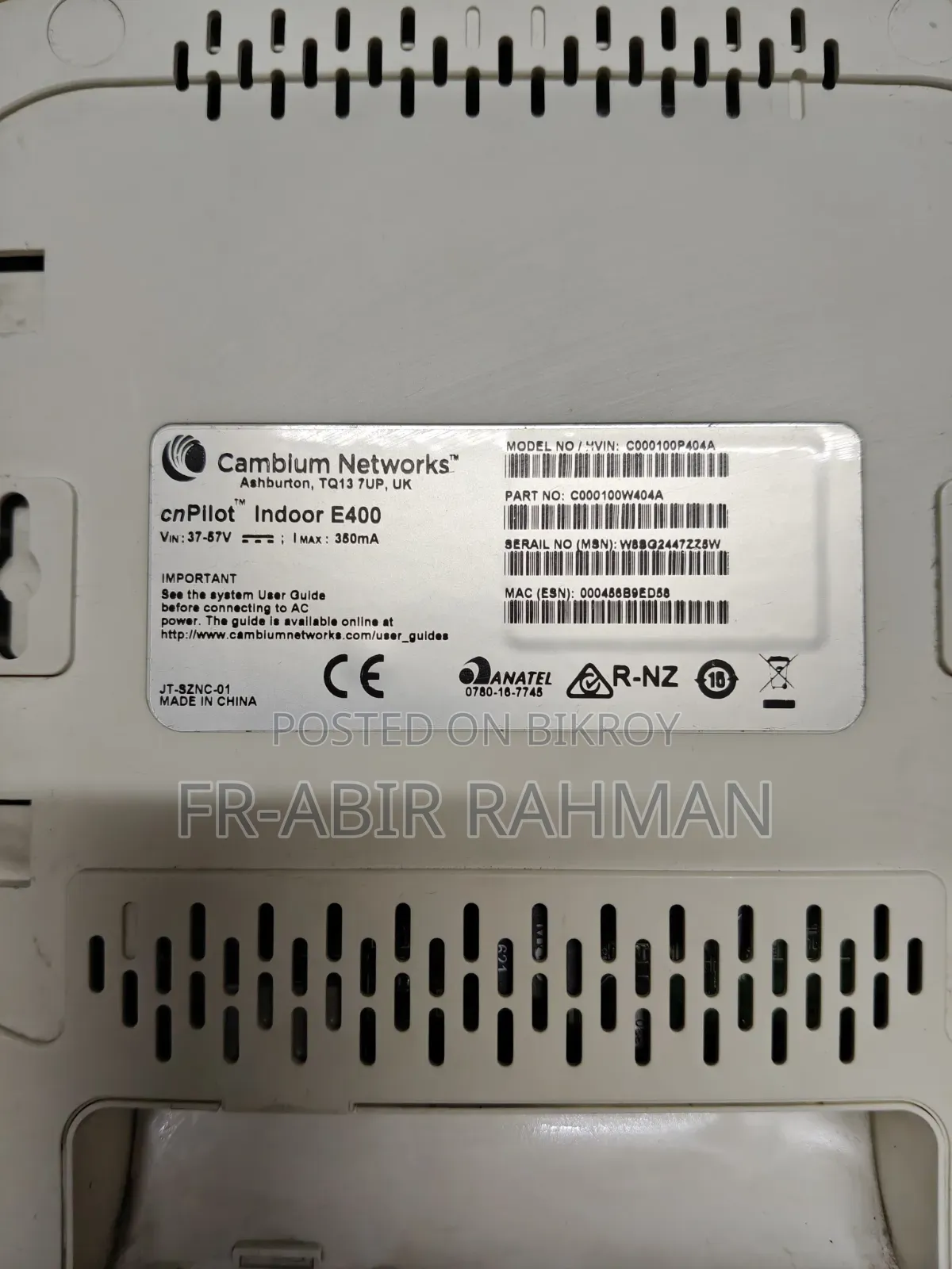 Cambium Cnpilot E400 Enterprise Wifi Dual Band Wireless Ap