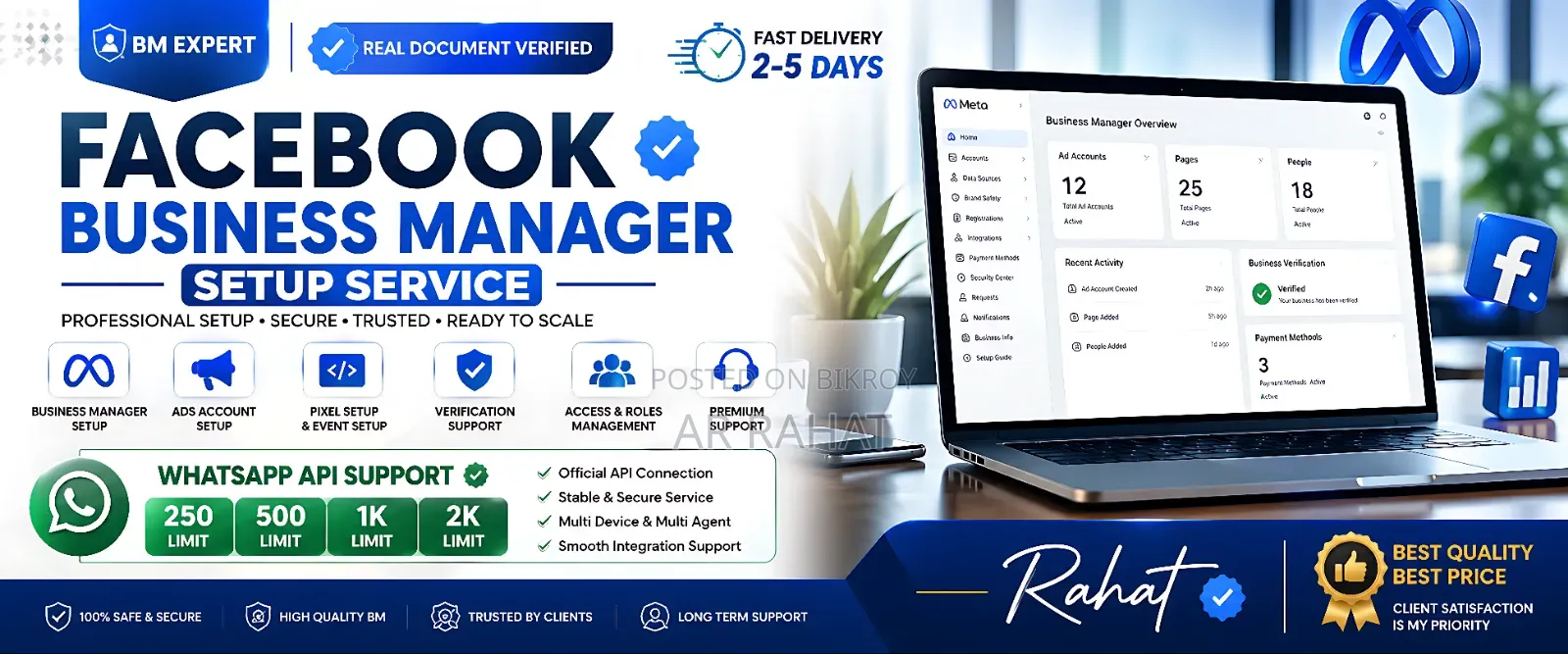 Facebook Ads Run Service, Verified Fb Bm