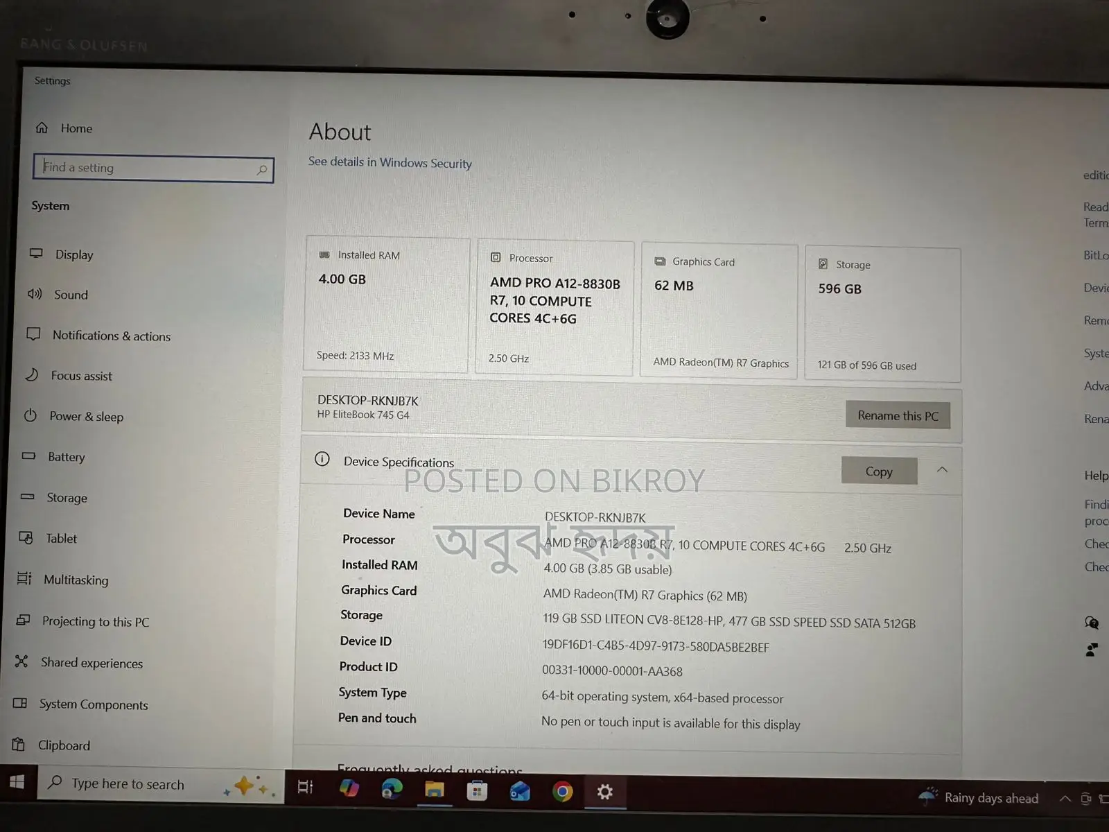 HP Elitebook 745 G4