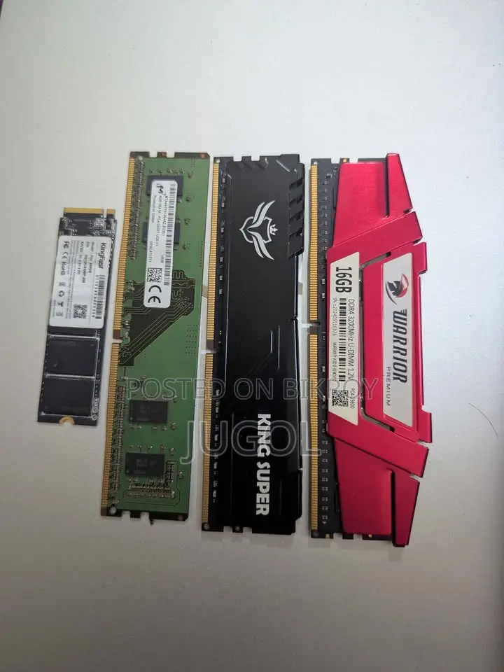 3pc DDR4 16gb+16gb+4gb Ram and 1 NVME 512GB SSD