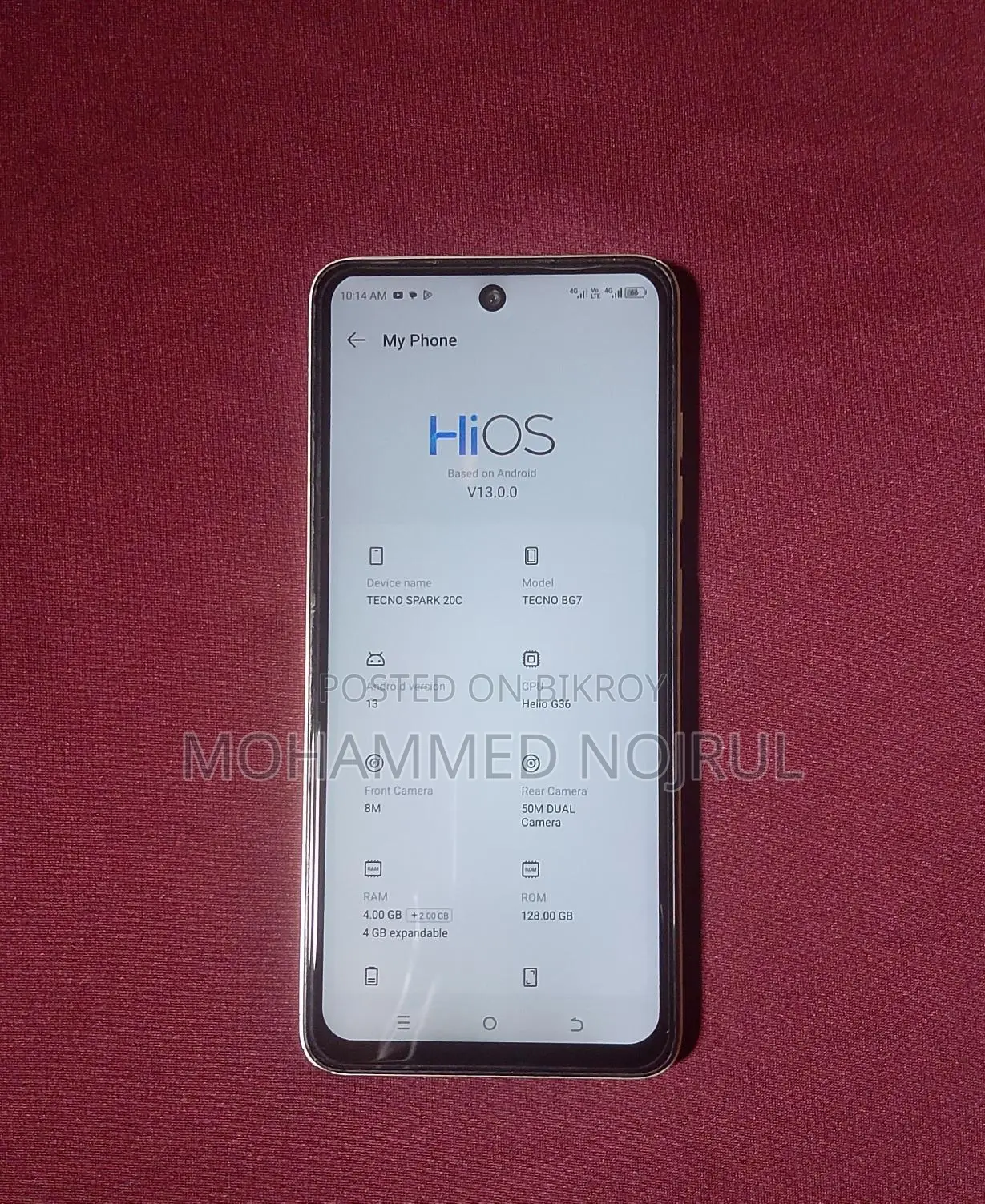 Tecno Spark 20C 4+2/128 GB (Used)