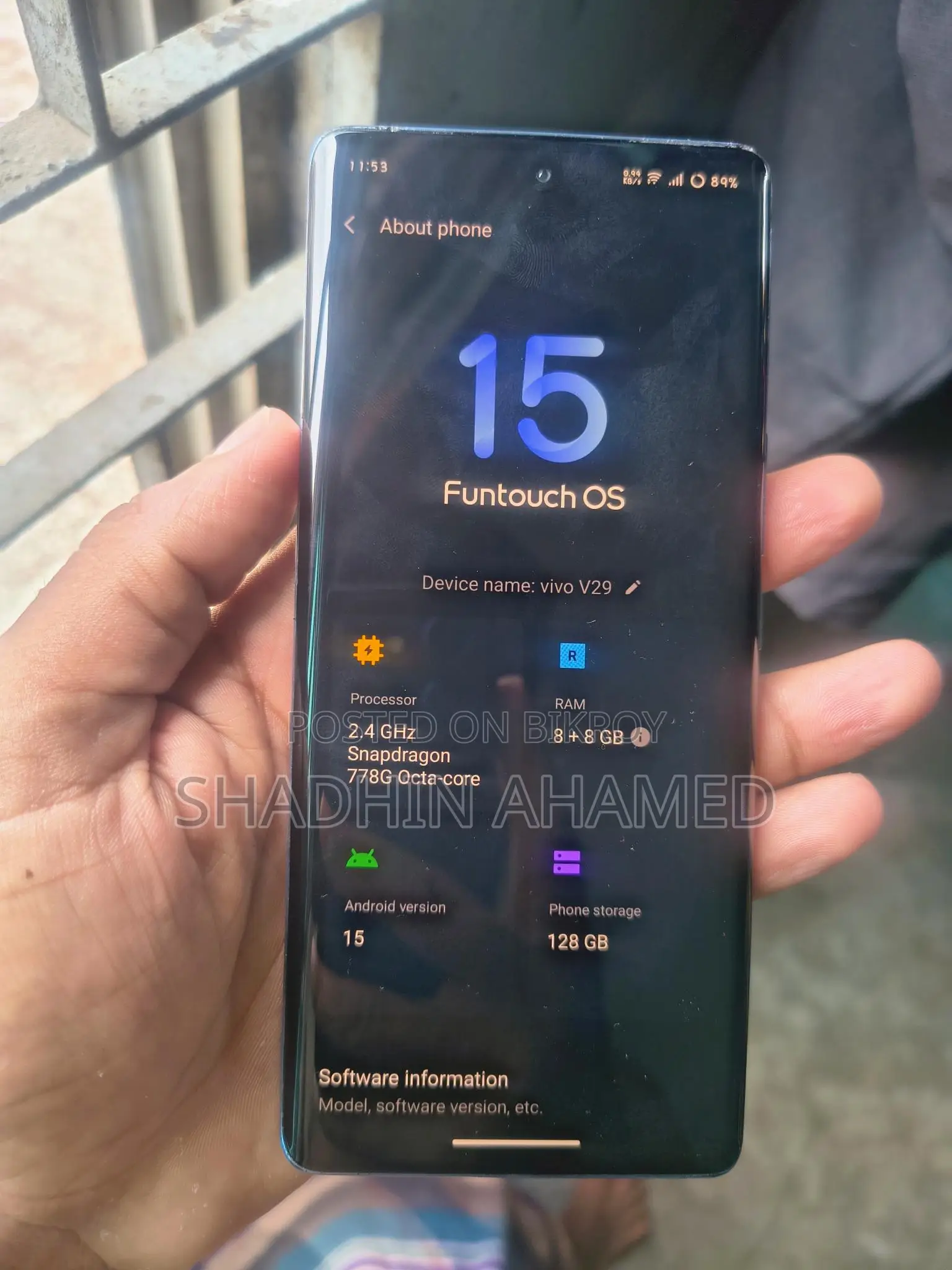 Vivo V29 5G 8GB/128GB (Used)