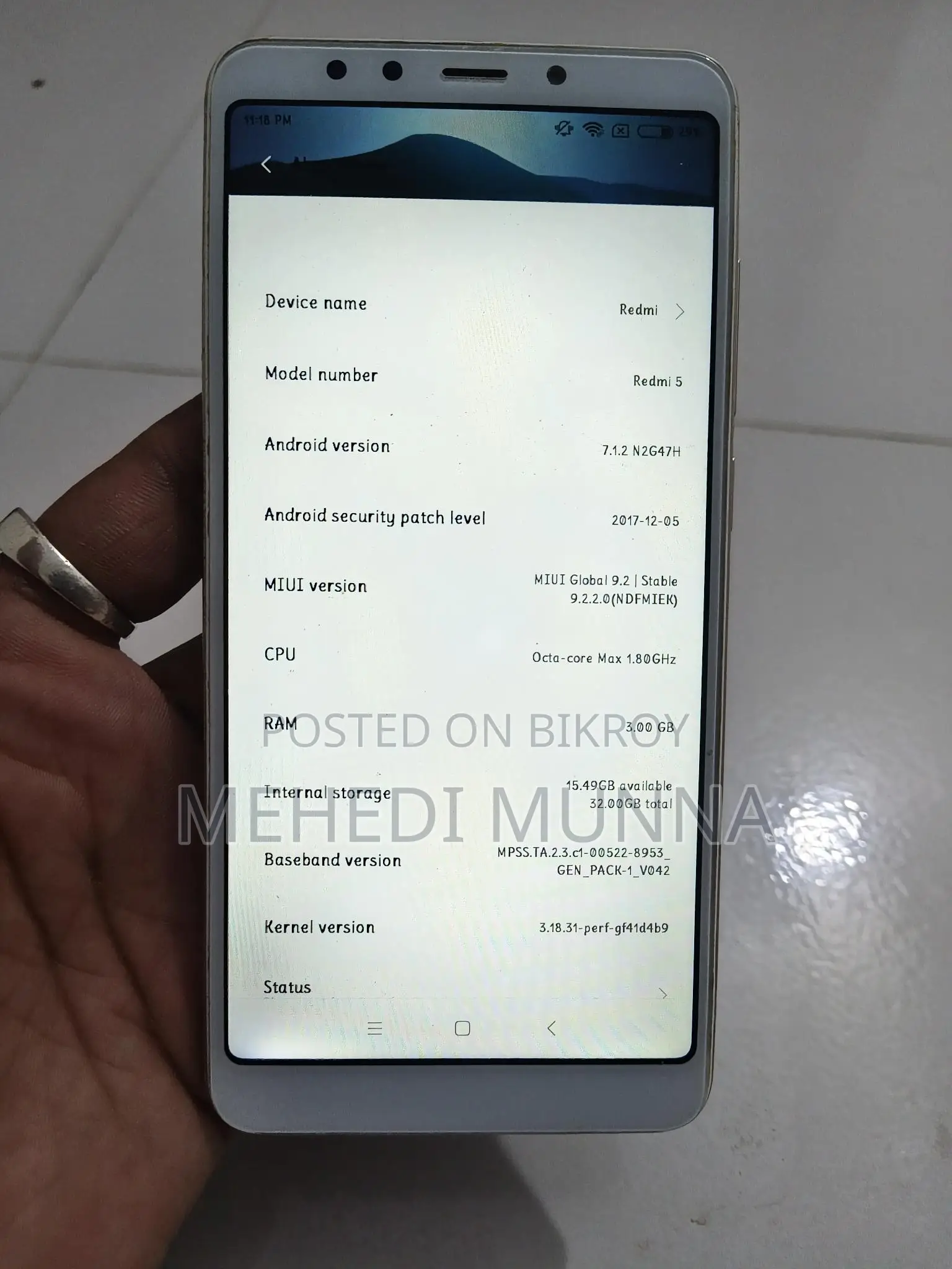 Xiaomi Redmi 5 (ব্যবহৃত)