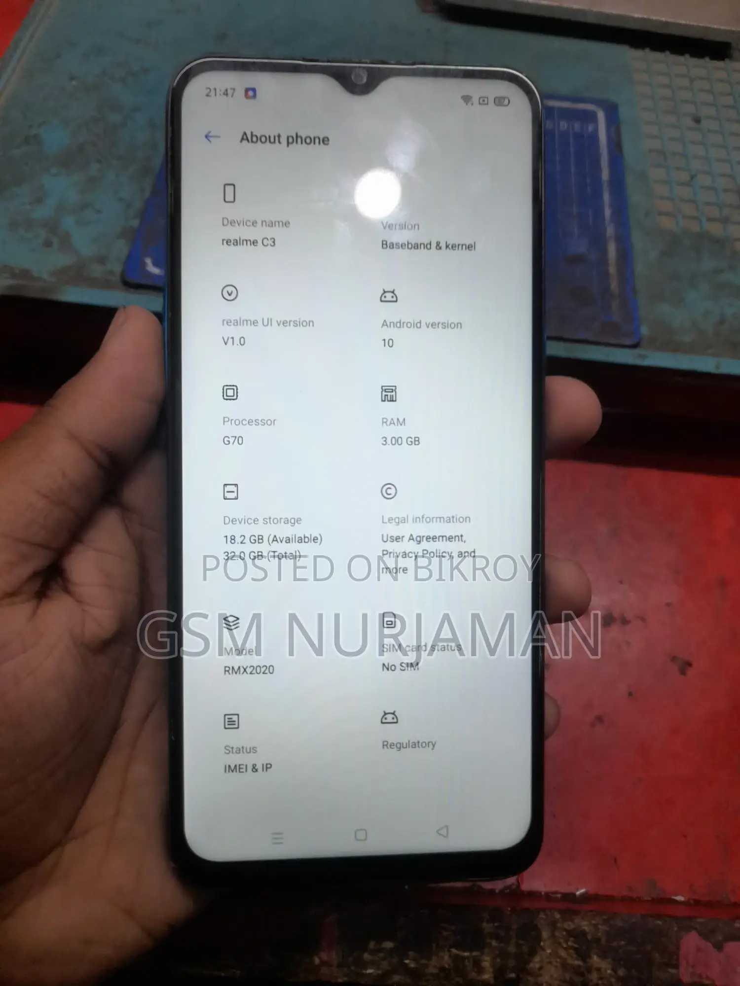 Realme C3 . (Used)