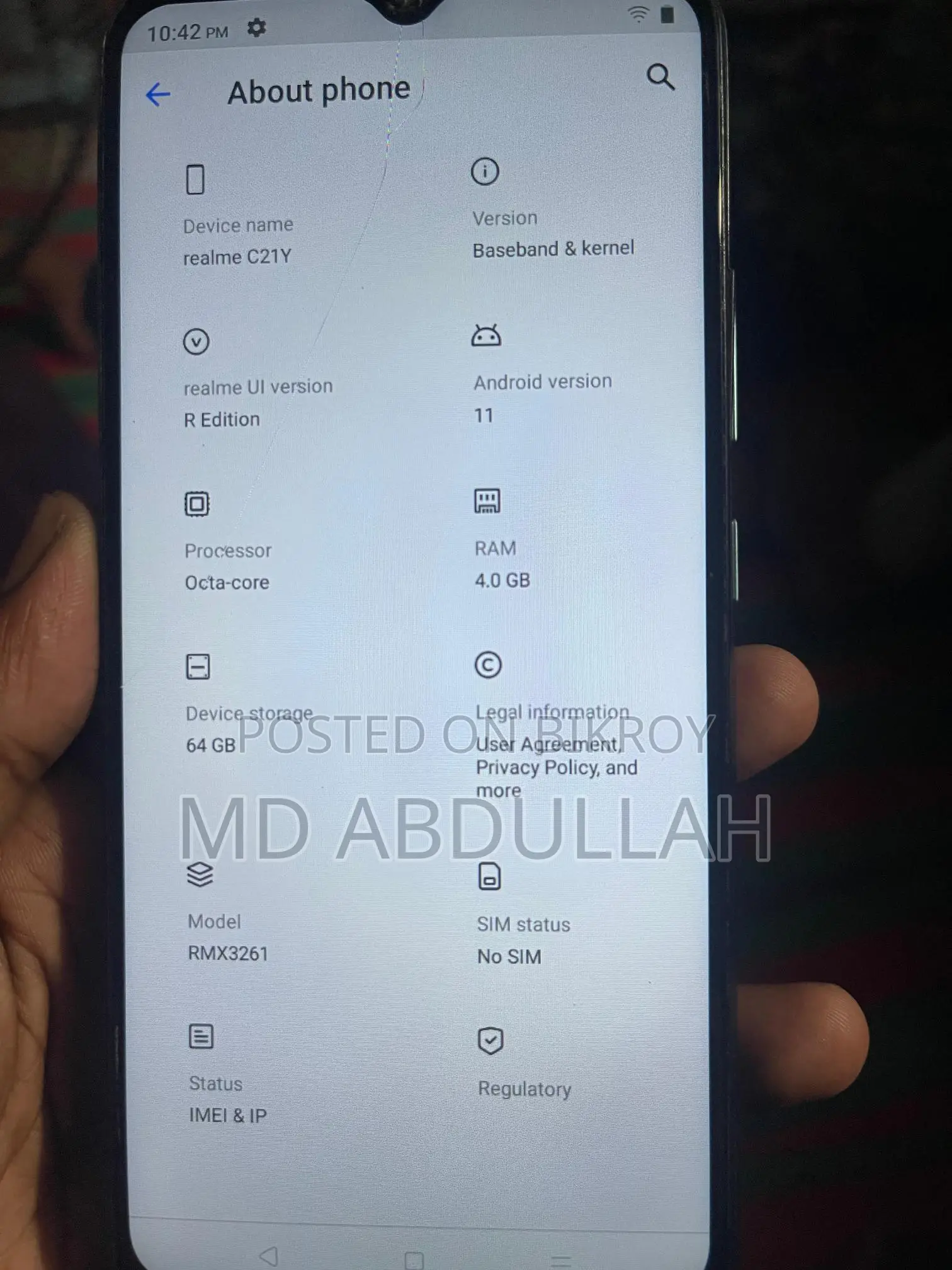 Realme C21Y 4/64 (Used)