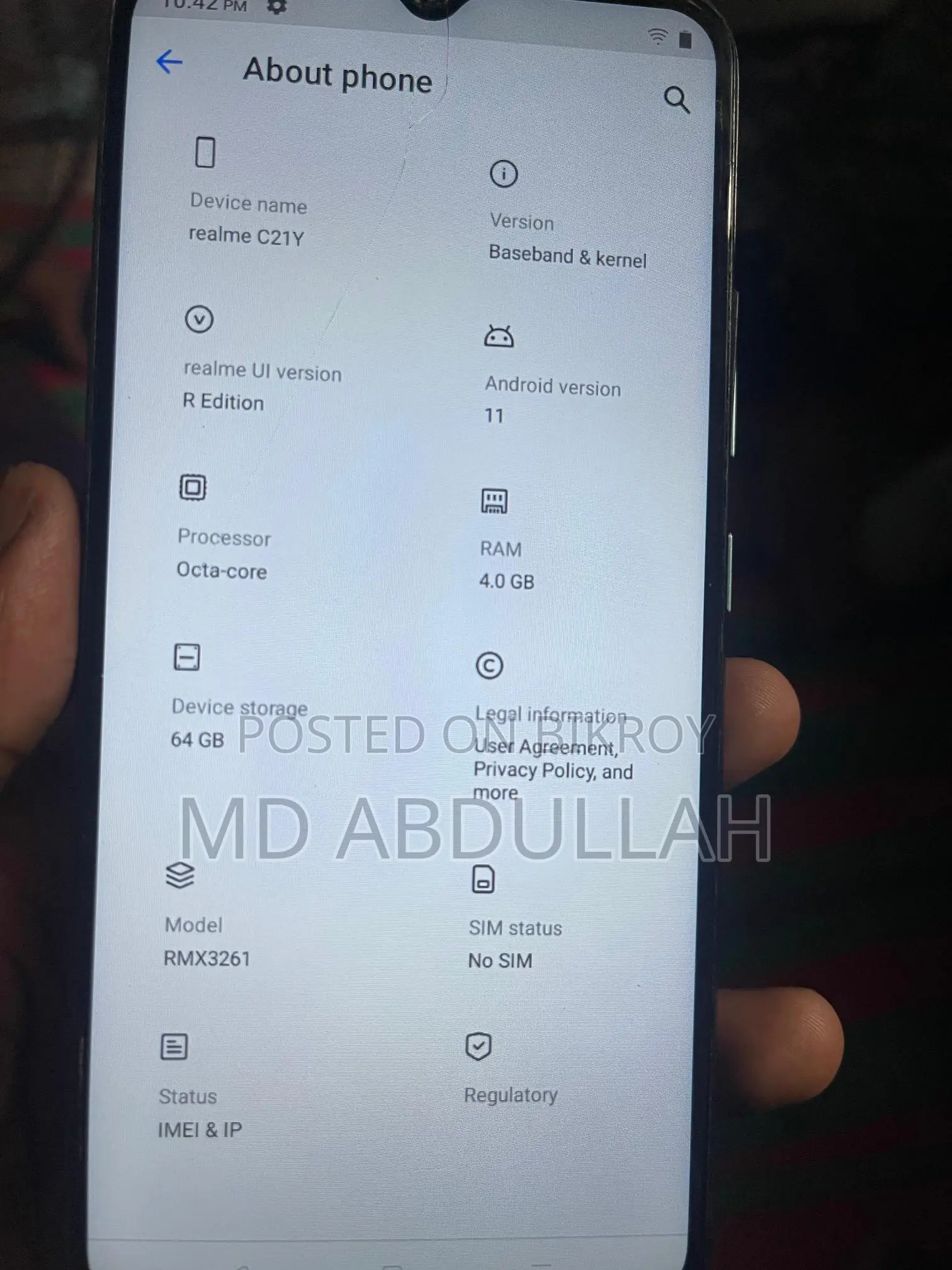 Realme C21Y 4/64 (Used)