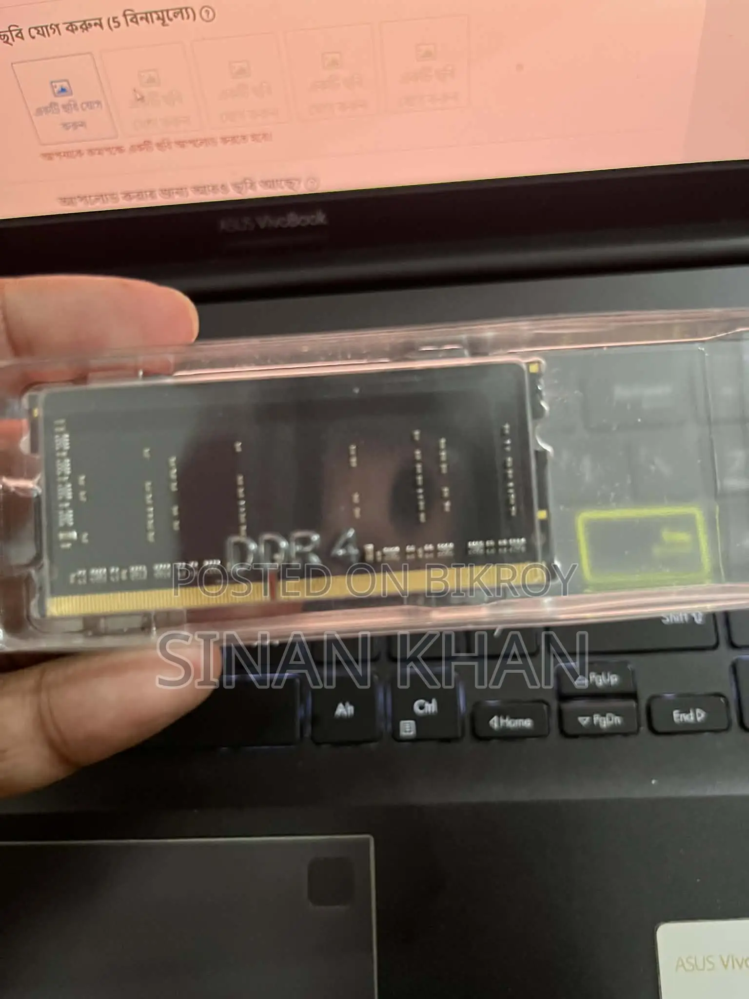 ASUS Vivobook v15 Oled Board RAM ddr4 4gb 3200aa