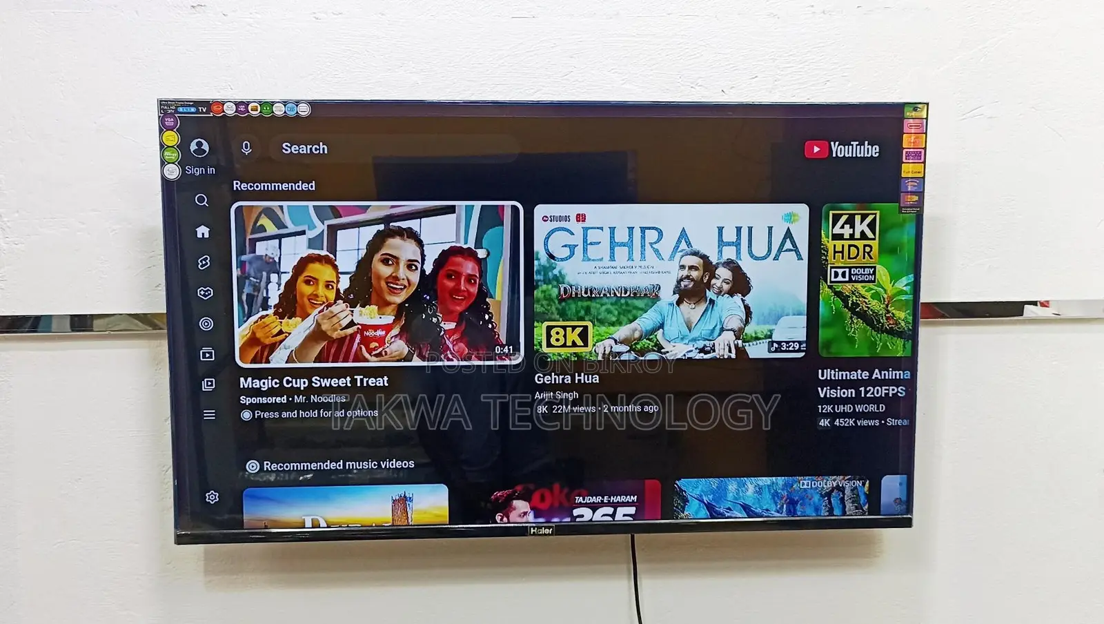 Haier-43" Inche Android Framless Voice Control TV