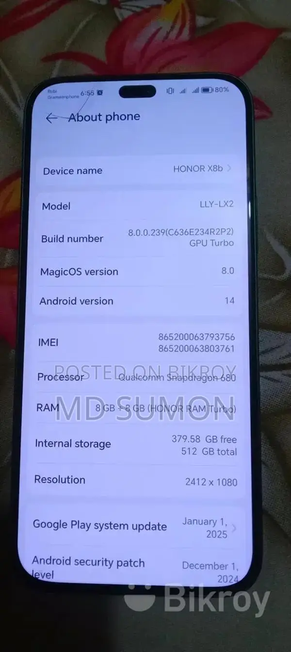 Huawei Honor x8b (Used)