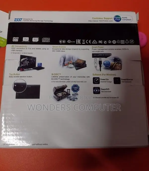 ব্র্যান্ড নিউ SAMSUNG PORTABLE DVD ROM ১ বছরের ওয়ারেন্টি