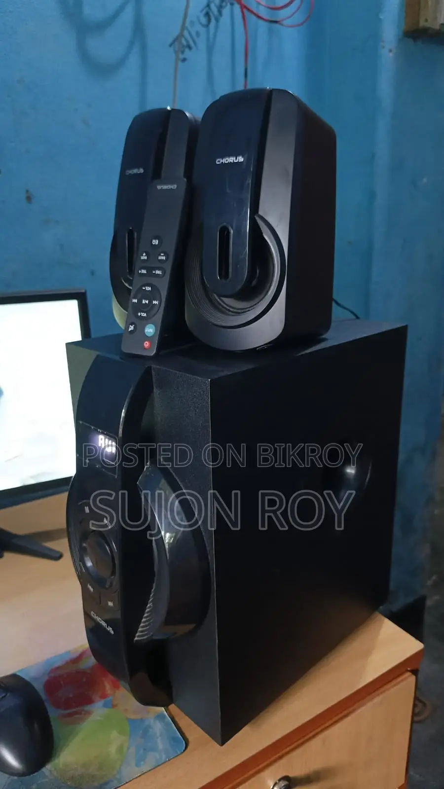 কোরাস ২.১ ব্লুটুথ স্পিকার - ফুল ফ্রেশ, রিমোট সহ