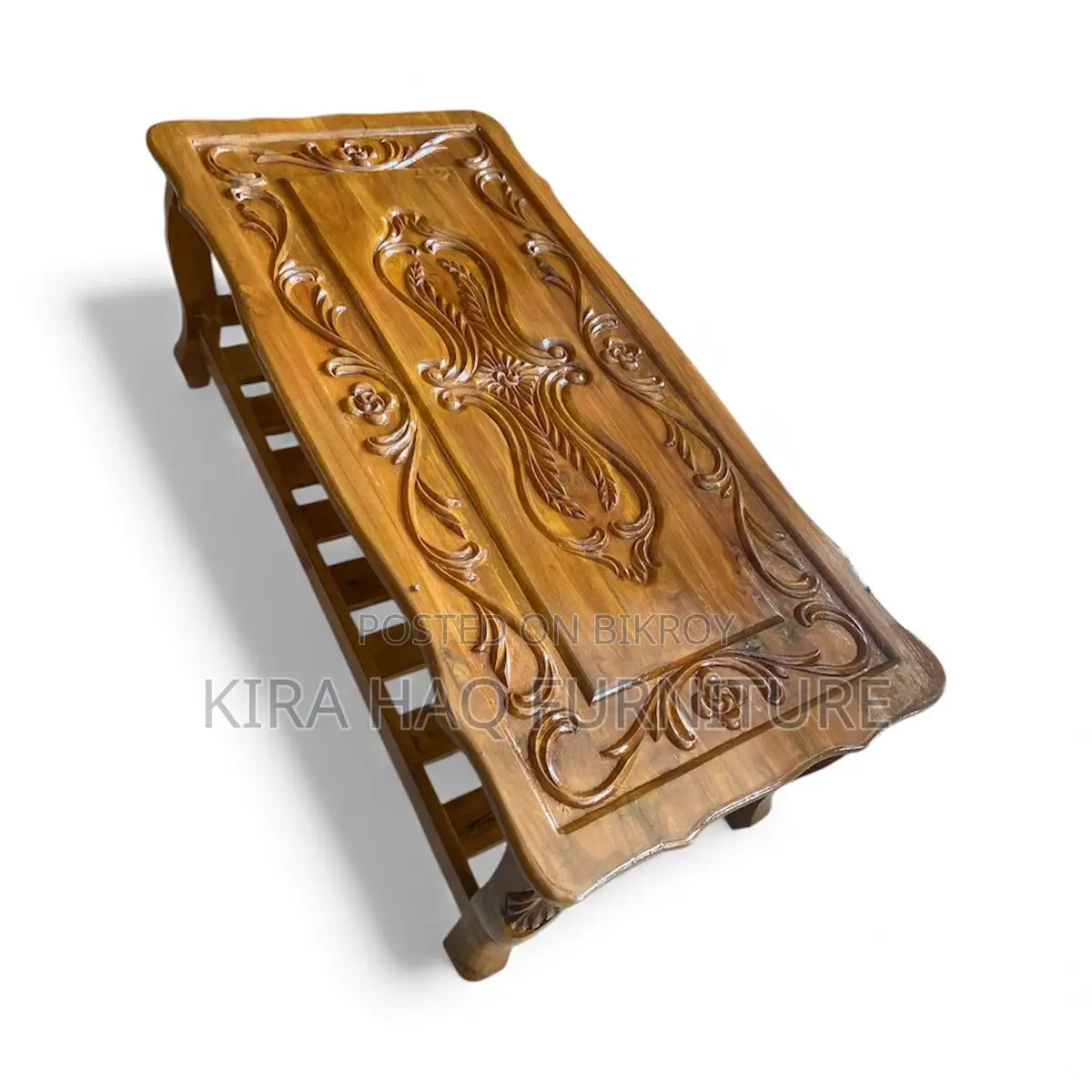 20% discount এ সেগুন কাঠের সেন্টার টেবিল