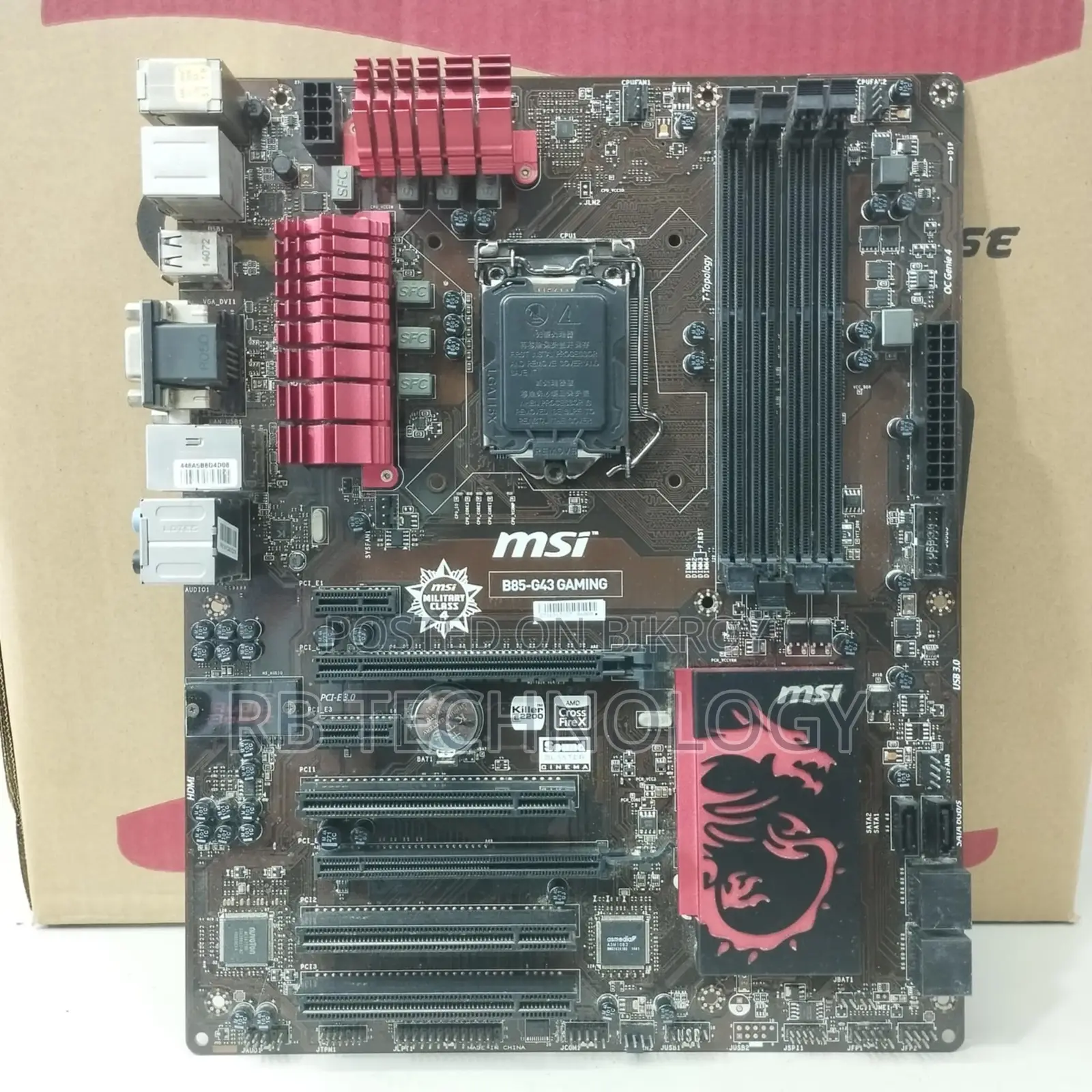 Msi B85 G43 Gaming Motherboard 4th Gen HDMI