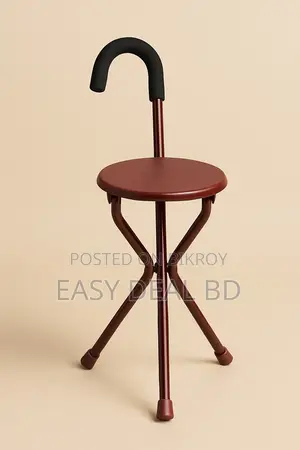 Folding Walking Stick Chair With Seat Can